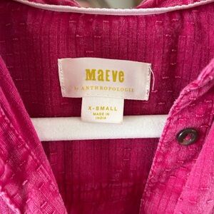 Maeve by Anthropology Button Up/Split Back Shirt